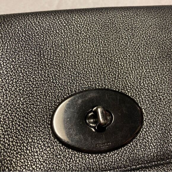 Coach 36335 Gunmetal Metallic Pebble Leather Crosstown Crossbody Bag - Picture 3 of 14